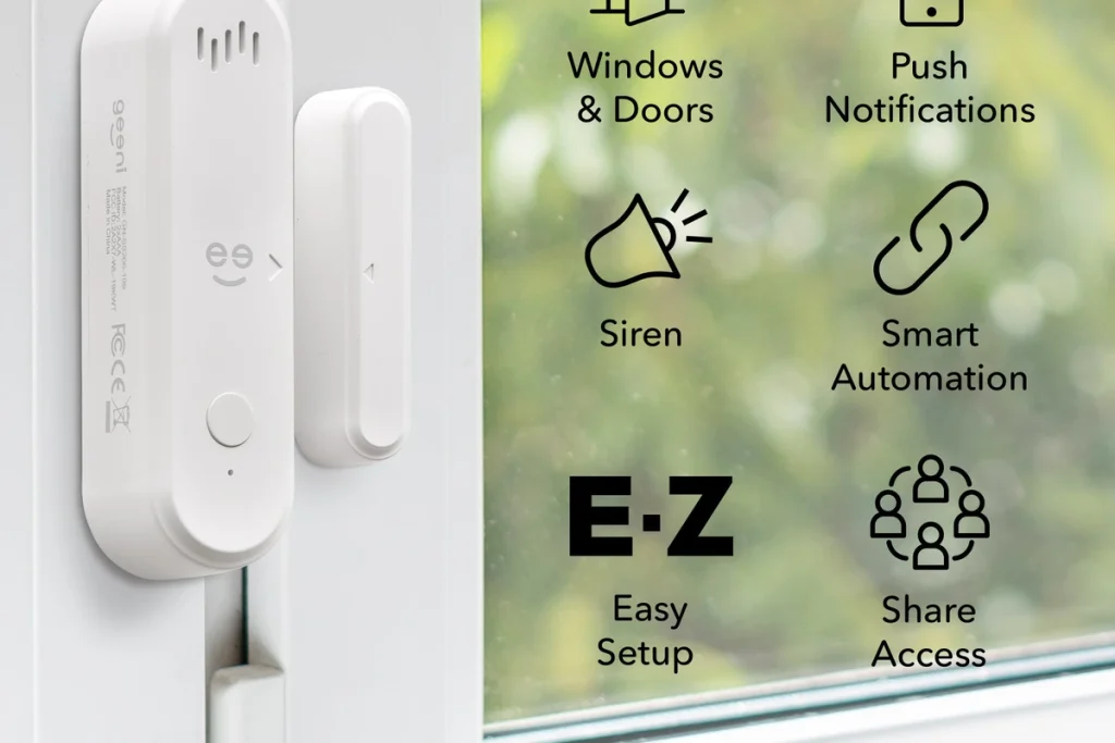 Smart door and window security sensor IoT device