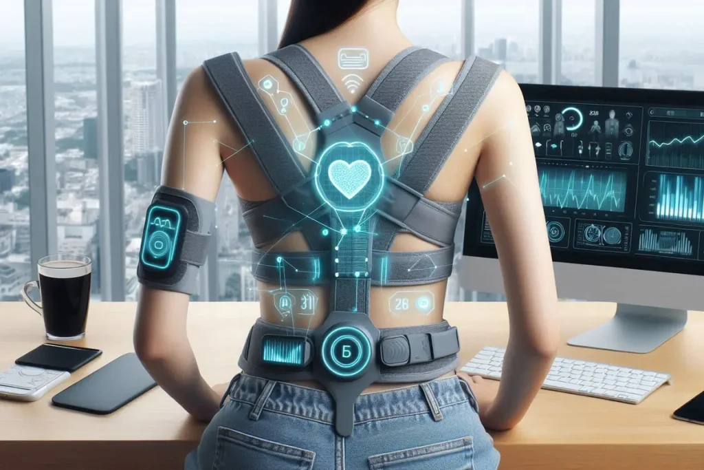 Smart posture correction wearable electronic device