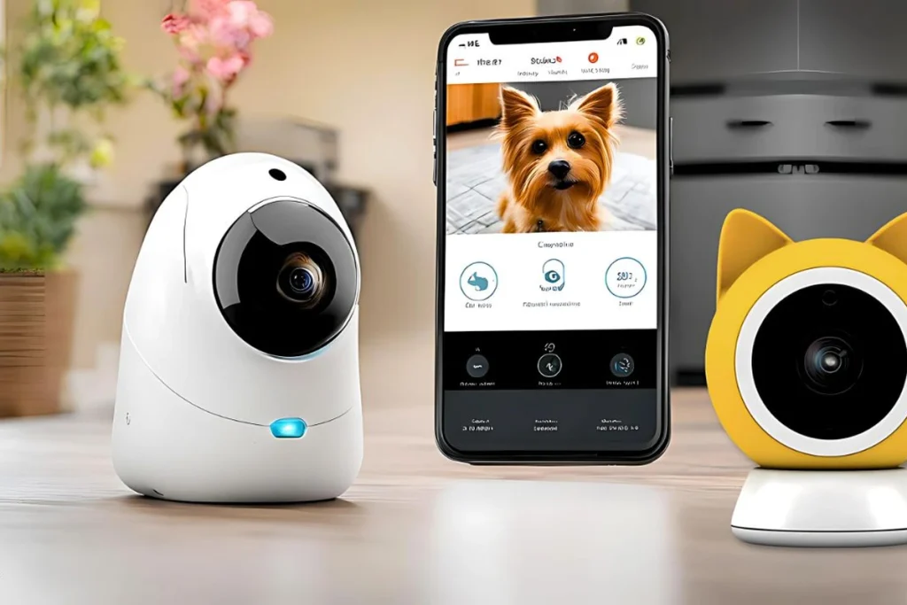 Smart pet monitoring device with connected pet tracking and home monitoring
