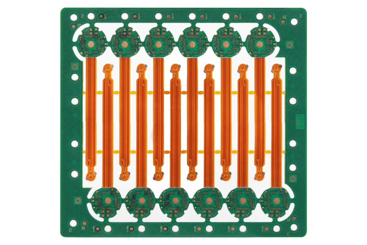 Connected IoT product DFM example showing rigid-flex PCB modification