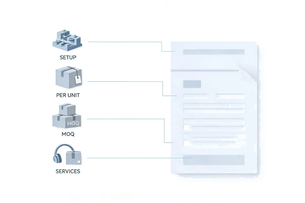 Contract manufacturing cost structure and budget breakdown