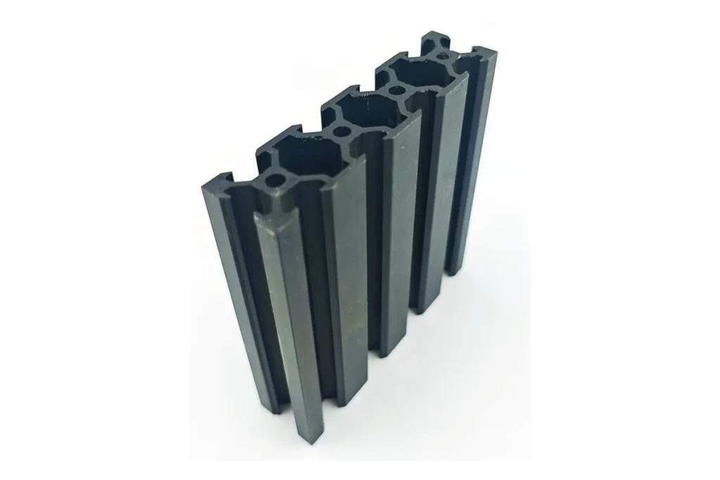 Anodized aluminum extrusion profiles with a durable decorative surface finish